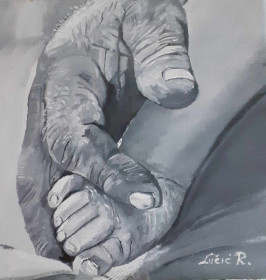 njeznost ulje na platnu 30x30cm