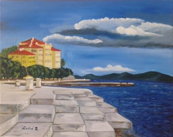 orgulje zadar ulje na platnu 40x50cm.