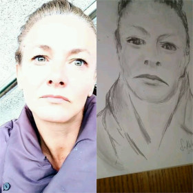portret a3 olovka