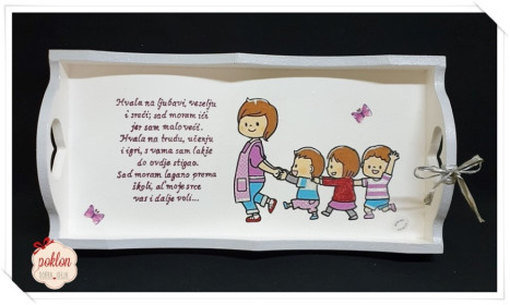 22. poklon za tetu u vrtiću - poslužavnik 40x20cm_