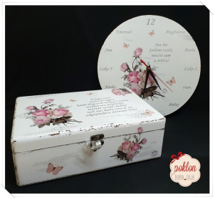 25. poklon za učiteljicu sat 30cm - kutija uspoemna 20x30cm
