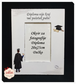 59.poklon za diplomu - okvir za foto 20x25cm - dečko