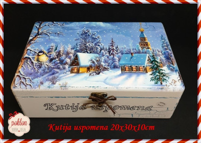 9.poklon za božić kutija uspomena 20x30x10cm_