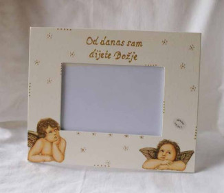 poklon za krstenje okvir za foto 25x20cm