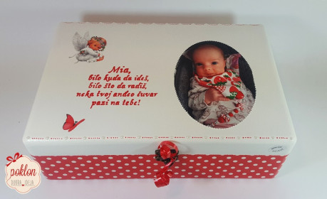 poklon za rođenje, krštenje djeteta- kutija uspomene 20x30 (2)