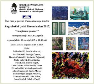 Zagrebački ljetni likovni salon 2017. – ”Imaginarni prostori”