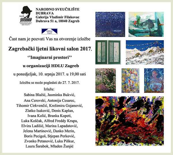 Zagrebački ljetni likovni salon 2017. – ”Imaginarni prostori”