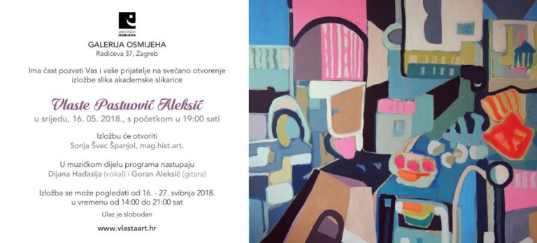 Izložba slika akademske slikarice Vlaste Pastuović Aleksić