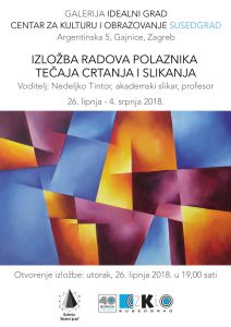 Izložba radova polaznika tečaja crtanja i slikanja - 2018.
