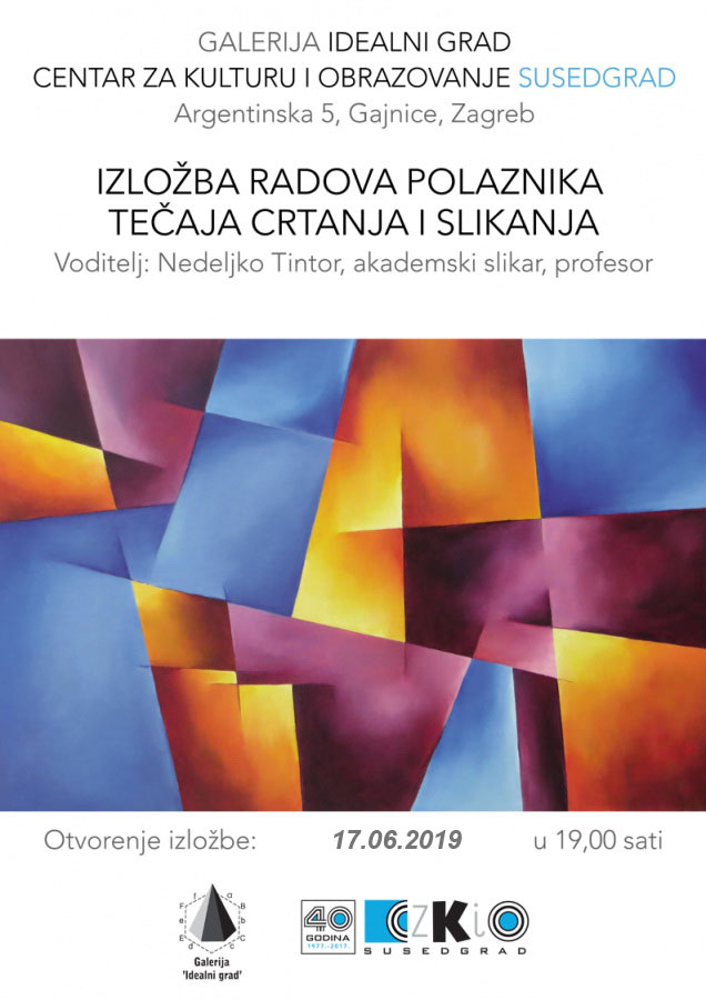Izložba radova polaznika tečaja crtanja i slikanja - 2019.