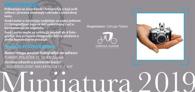 N AT J E Č A J za sudjelovanje na IX Salonu fotografije udruge FIJAKER, Zagreb