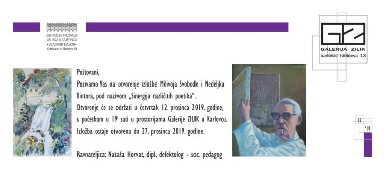 Izložba Milivoja Svobode i Nedeljka Tintora