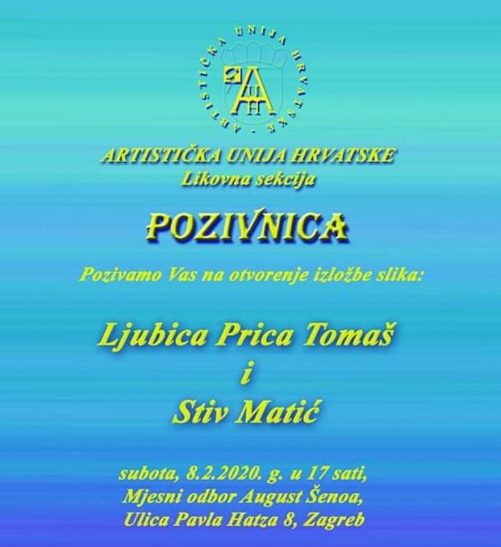 Izložba slika Ljubice Price Tomaš i Stiva Matića
