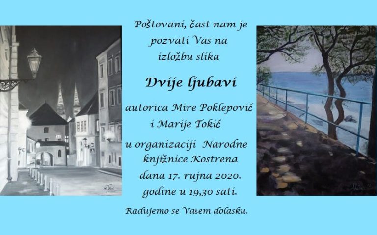 Izložba slika Mire Poklepović i Marije Tokić
