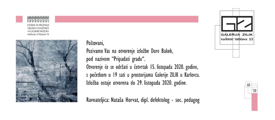 Samostalna izložba Dore Bakek