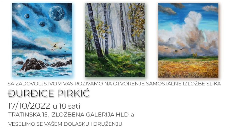 Samostalna izložba slika Đurđice Pirkić