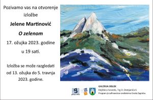 Samostalna izložba Jelene Martinović u Galeriji Oblok