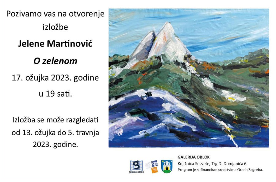 Samostalna izložba Jelene Martinović u Galeriji Oblok