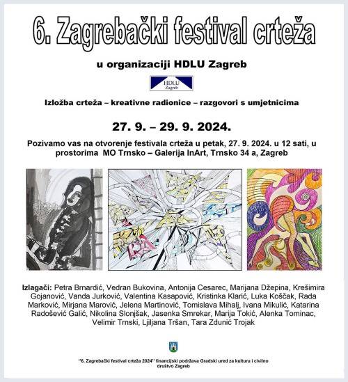 Pozivnica 6. Zagrebački festival crteža