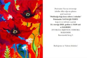 Izložba slika Natalije Čerti "Polifonija boja kroz stilove i tehnike"