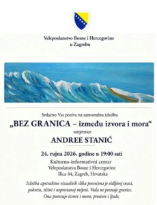 Samostalna izložba slika Andree Stanić ''Bez granica – između izvora i mora''